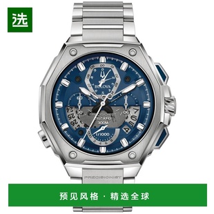【美国直邮】Bulova|男士计时码表 Precisionist X 不锈钢表带手