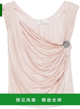 1h可退 香港直邮Blumarine 蓝色情人 女士 针织绉纱上衣 P544C167