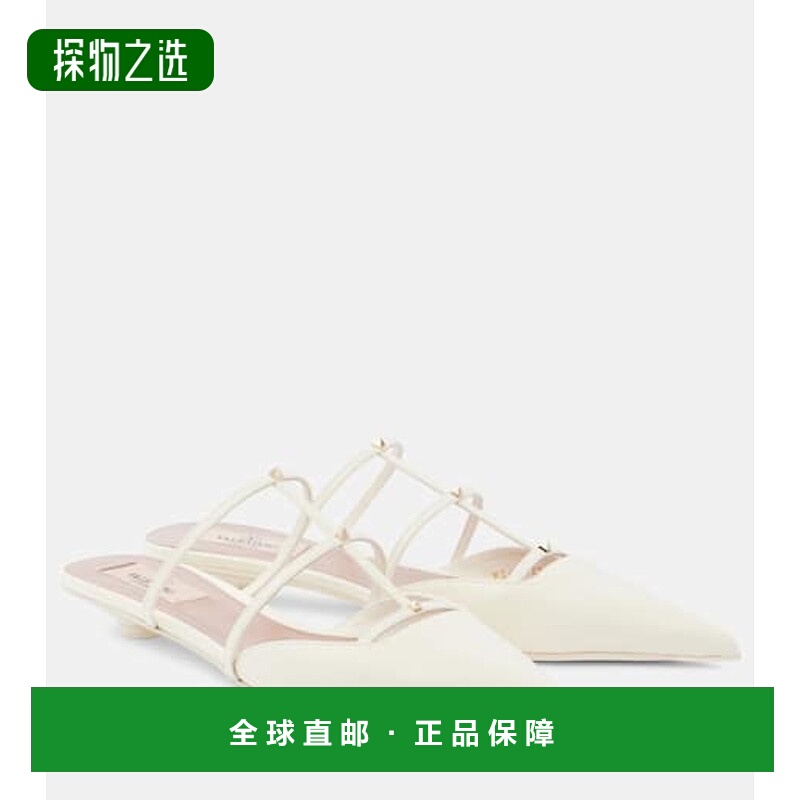 1h可退 香港直邮Valentino 华伦天奴 女士 Wispy 20 铆钉皮质凉拖