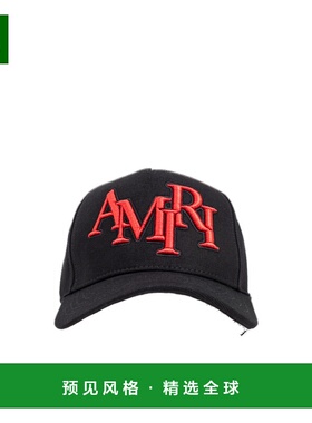 1h可退 香港直邮AMIRI 男士帽子 AMHACP1039706 SS2025 黑色 徽标