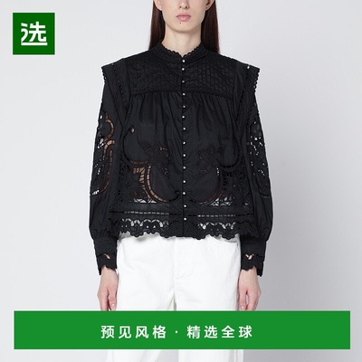 香港直邮FARM RIO 女士 Richelieu 黑色棉质衫 351180COL0002