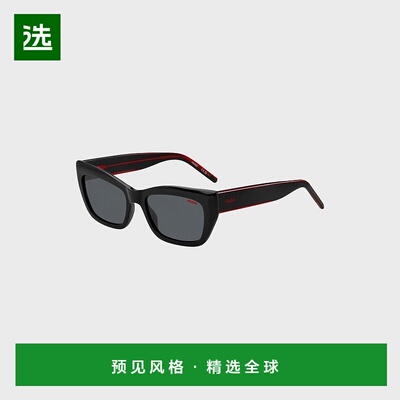 欧洲直邮HUGO BOSS雨果HUGO RED黑色醋酸纤维太阳镜 配红色镜