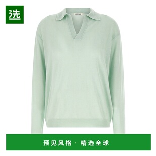 1h可退 香港直邮AURALEE 女士 真丝羊绒毛衣 A25SP04SCWHITEGREEN