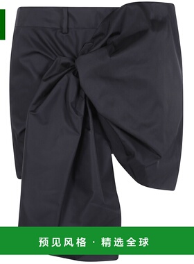 香港直邮N21 女士半身裙 C12152469000 AW2025 黑色 腰带袢半身裙