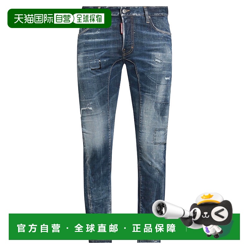 1h可退 香港直邮Dsquared2 二次方 男士 牛仔长裤 blue蓝色 舒适
