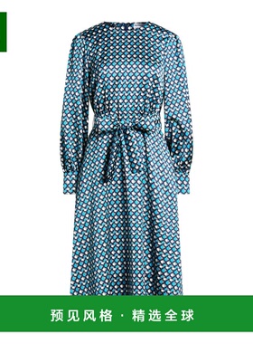 1h可退 香港直邮Marella 女士 中长连衣裙 blue蓝色 舒适时尚