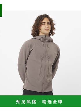 欧洲直邮Salomon萨洛蒙 OUTPEAK SOFTSHELL系列男士聚铁灰色外套