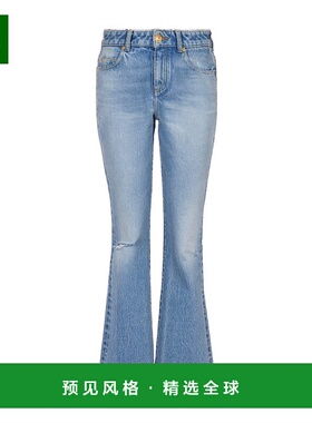 香港直邮Balmain 腰带环喇叭口袋喇叭裤牛仔裤 DF1MJ130DE53