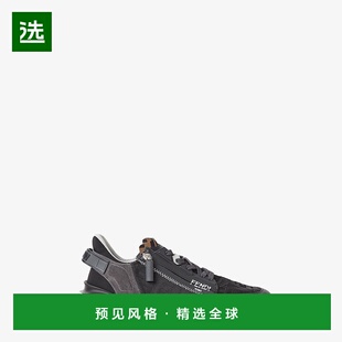 欧洲直邮FENDI 运动鞋 2025新品 Flow 黑色FF提花 Fendi 1h可退