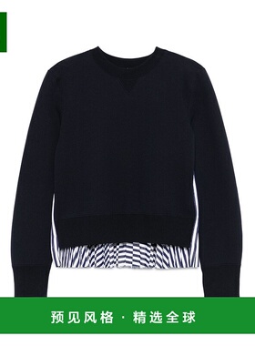 香港直邮Sacai 女士 拼接卫衣 SCW232 blue蓝色 舒适时尚长袖