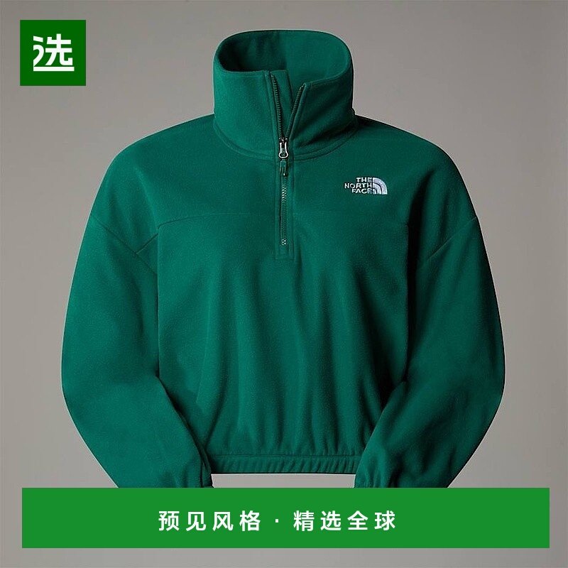 欧洲直邮北面女士 100 Glacier 全拉链羊毛衫TheNorthFace