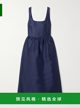 1h可退 香港直邮Self-Portrait 女士 褶皱缎面中长连衣裙 AW25901