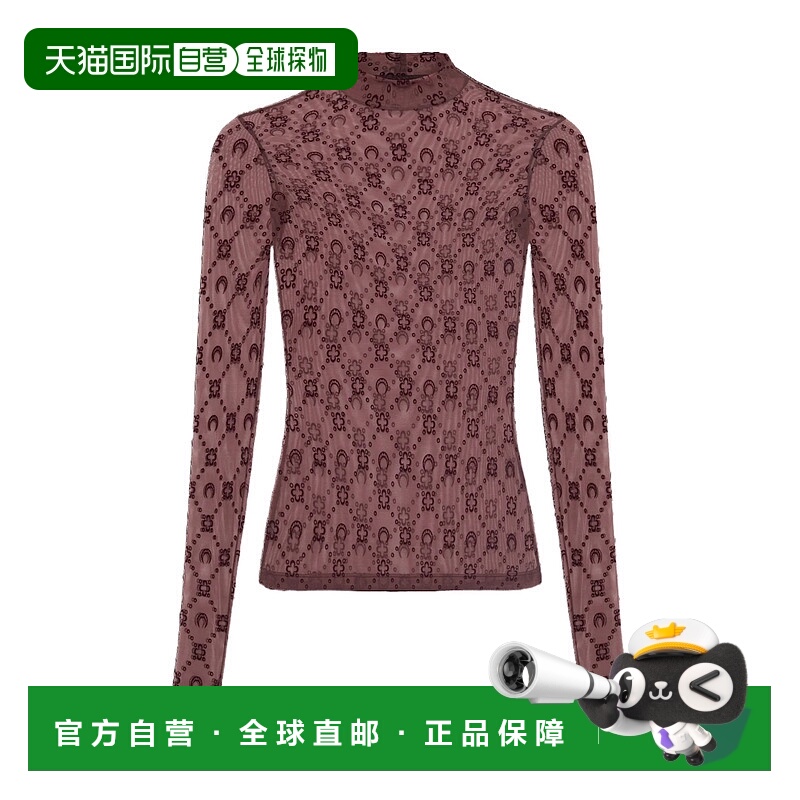 香港直邮Marine Serre 高领长袖T恤 WTO388ACJER0005