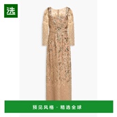 香港直邮MARCHESA NOTTE 女士 1h可退 精饰薄纱礼服 N78G3852NDGL