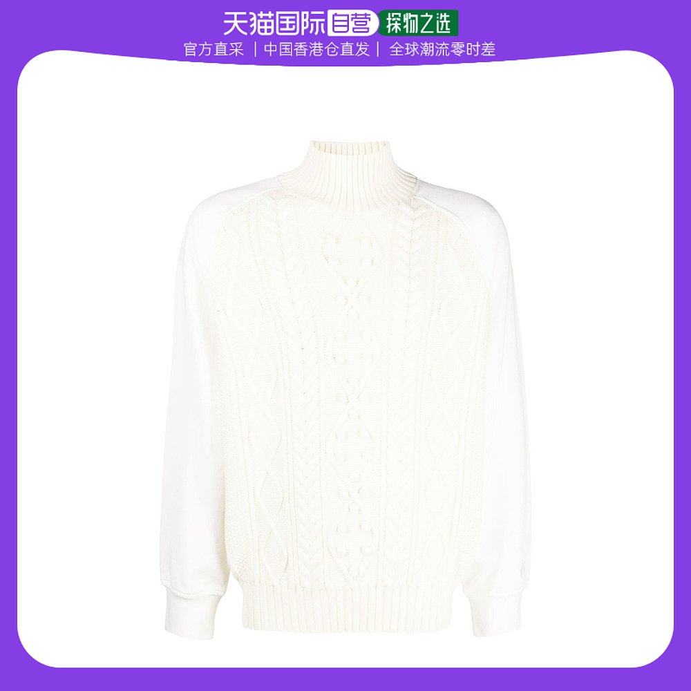 香港直邮neil barrett 拼接绞花针织毛衣 pbma051t607c2618