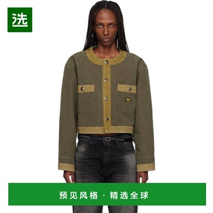 1h可退 香港直邮R13 女士 卡其色 Cord Trimmed Cropped 夹克 R13