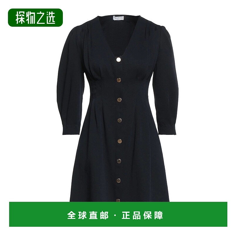 香港直邮Sandro 女士 衬衫式连衣裙 blue蓝色 舒适时尚