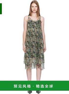 1h可退 香港直邮R13 女士 绿色 Gathered Tank 连衣裙 R13WR289R5
