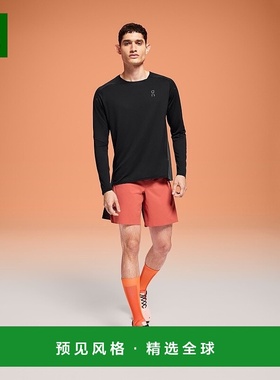 欧洲直邮On昂跑Performance男士黑色/曜石黑再生聚酯长袖T恤