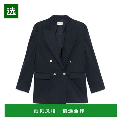 付款1h内可退 香港直邮p a r o s h 女士 蓝色夹克 D420330CREW01