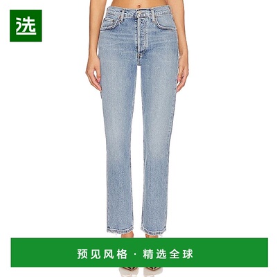 1h可退 香港直邮AGOLDE 女士 Riley 高腰短款牛仔裤直筒裤 A056B1