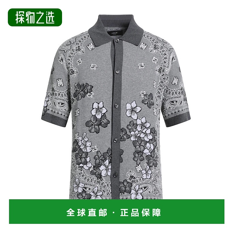 香港直邮AMIRI 男士 针织开衫 grey灰色 舒适时尚