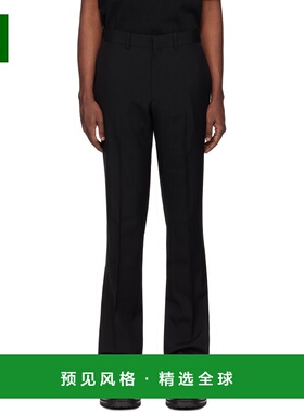 1h可退 香港直邮nhoolywood 男士 黑色 Slim Straight Slacks 长