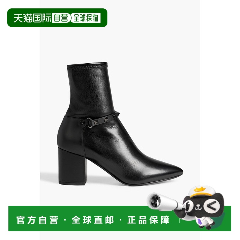 1h可退 香港直邮Valentino 华伦天奴 女士 铆钉皮质短靴 W2S0U89A