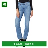 美国直邮 JEANS女士牛仔裤 1h可退 高腰直筒休闲时尚 潮流百