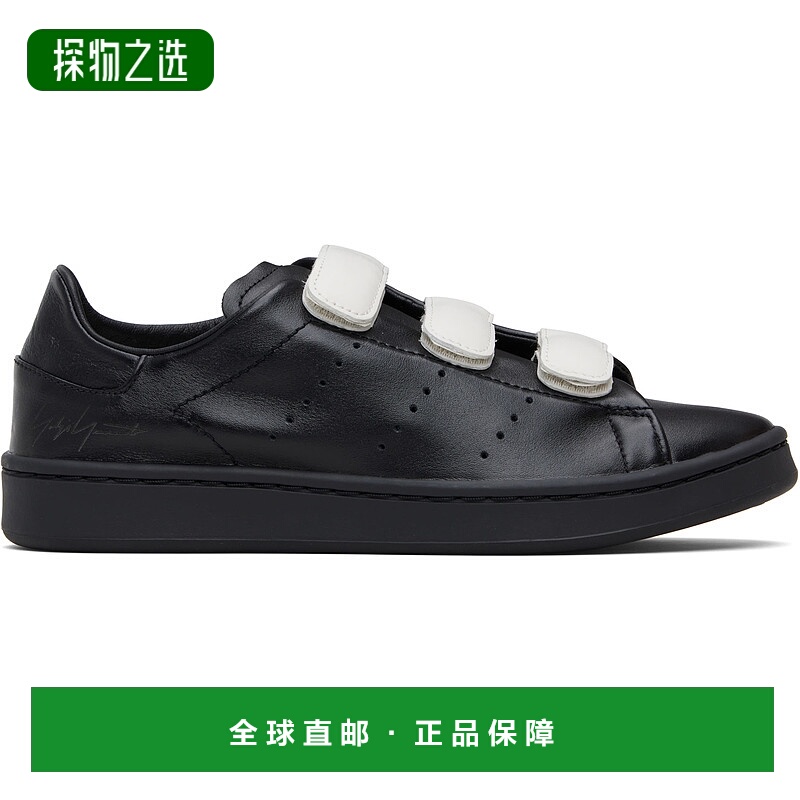 香港直邮Y-3 男士 黑色 Stan Smith Hook-And-Loop 运动鞋 JR4224