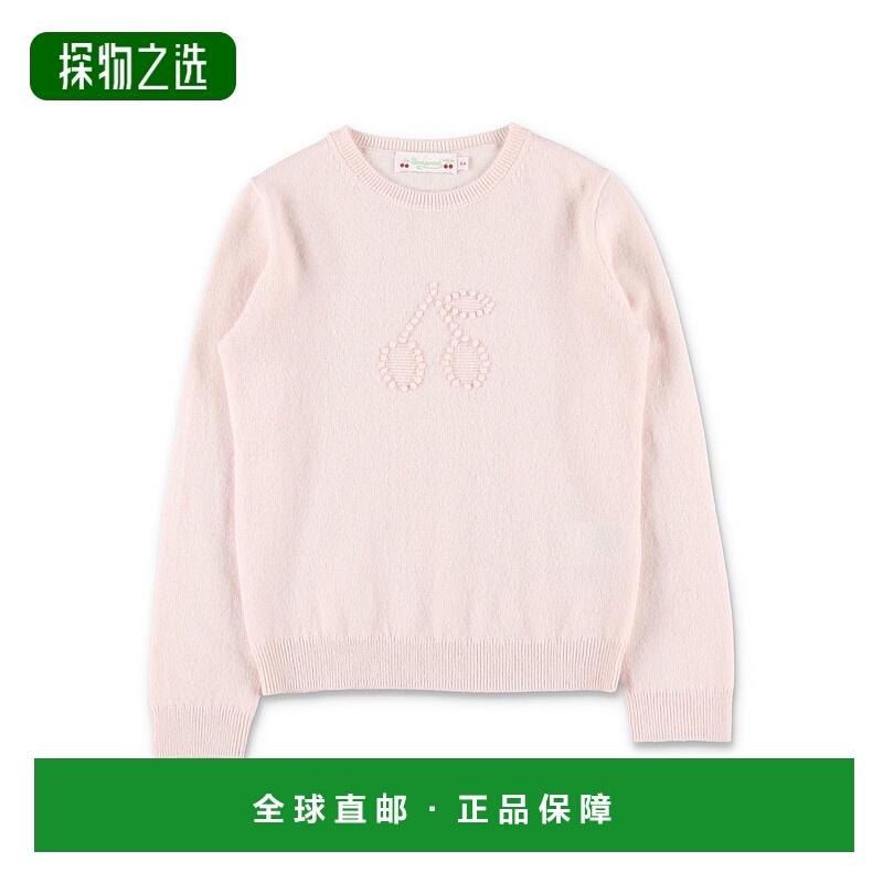 香港直邮Bonpoint 女童 Kid - Jaana 羊绒樱桃红毛衣童装 W05GJUK