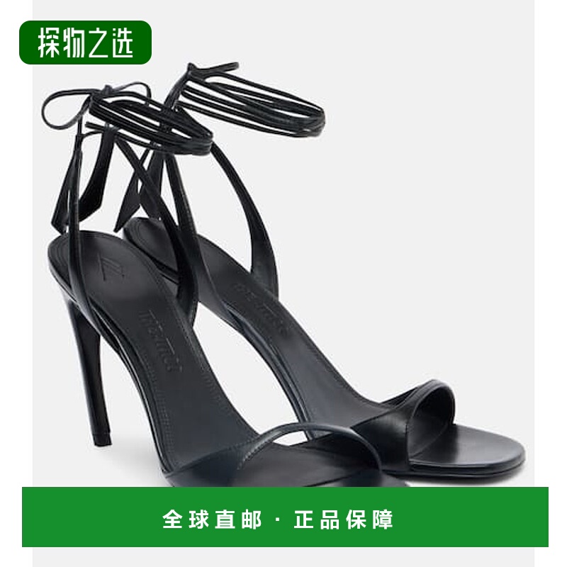 香港直邮The Attico 女士 Ora 95 皮质凉鞋 black黑色 舒适时尚