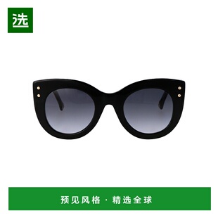 1h可退 香港直邮CAROLINA HERRERA 女士 黑色雪茄色金属太阳眼镜