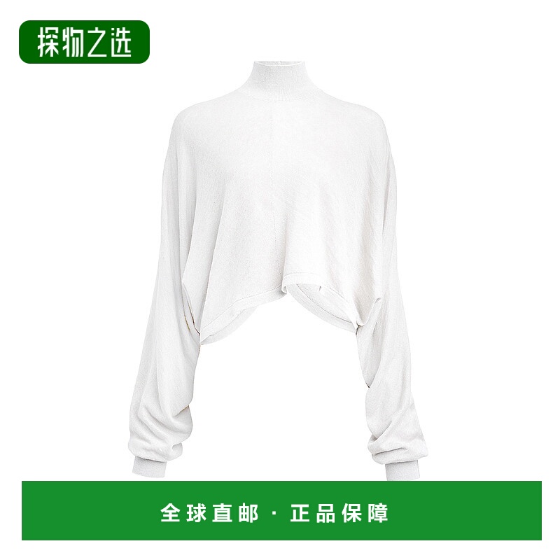 1h可退 香港直邮Alaïa 女士 蝙蝠袖亚麻毛衣 AA9H1233K081B