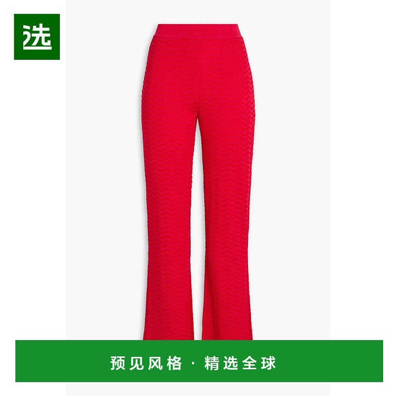 香港直邮MISSONI 米索尼 女士 钩花棉混纺喇叭长裤 DS24SI0NBK033