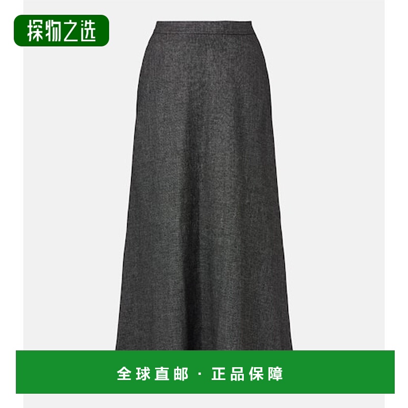 1h可退 香港直邮VINCE 女士 Jaspé 中长半身裙 grey灰色 舒适时