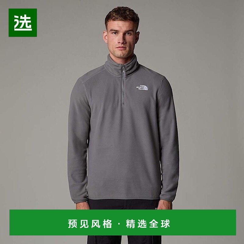 欧洲直邮北面男士 100 Glacier 全拉链羊毛衫TheNorthFace