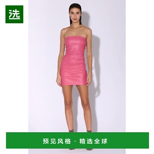 1h可退 【美国直邮】Walter Baker Elyssa 连衣裙 粉色弹力真皮