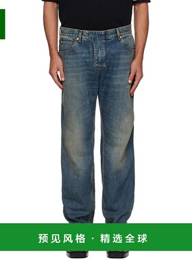 1h可退 香港直邮Balmain 巴尔曼 男士 蓝色 Low Waist 牛仔裤 FH0