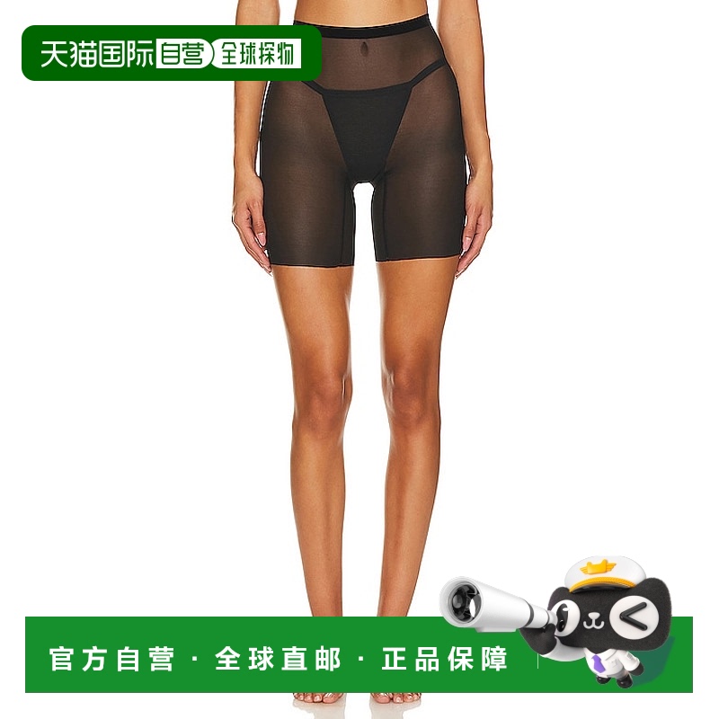 1h可退 香港直邮Wolford 女士 薄纱塑形短裤 4W2017 black黑色 舒