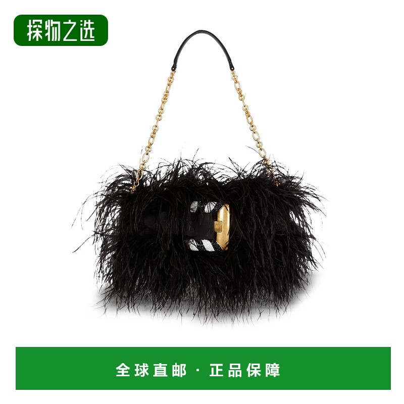 香港直邮Balmain 羽毛装饰单肩包 GN1LB024AOFE