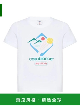 香港直邮CASABLANCA 女士T恤 WPF25JTS02001 AW2025 白色短袖