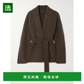 香港直邮Arch4 女士 Sasha 1h可退 束带罗纹羊绒针织开衫 KNCD253