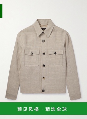 1h可退 香港直邮Loro Piana 诺悠翩雅 男士 Clem 亚麻真丝混纺机