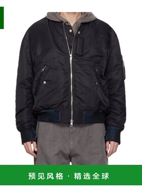香港直邮WOOYOUNGMI 男士夹克 W253JP07946B AW2025 黑色 立领休