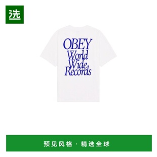 1h可退 香港直邮Obey 男士 Worldwide Records T恤 167924131