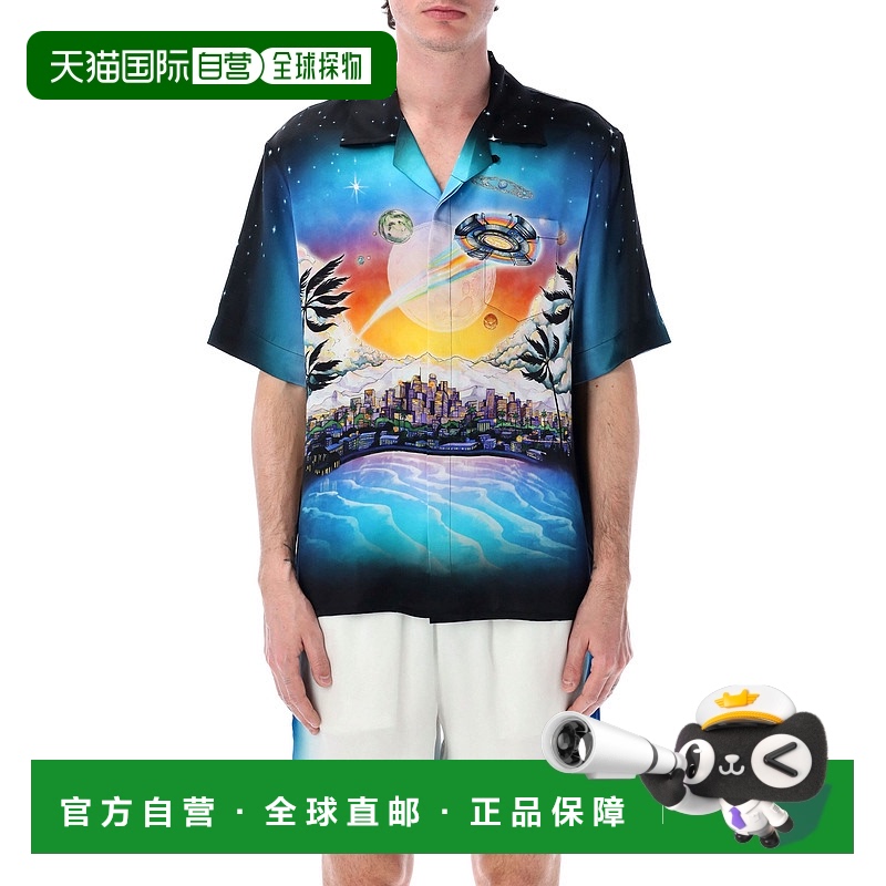 1h可退 香港直邮Casablanca 男士 La Prémonition 真丝衬衫 UMS2