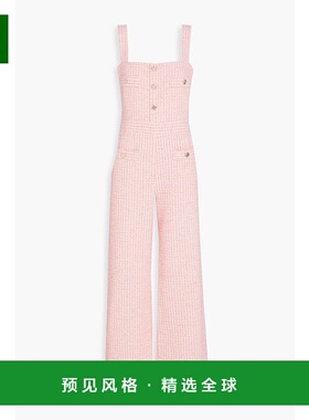 1h可退 香港直邮Maje 女士 精饰金属感棉混纺花呢连衣裤 MFPCO003