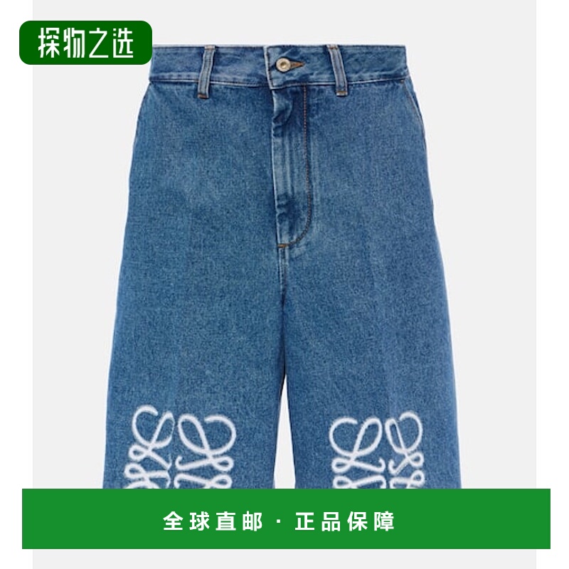 香港直邮LOEWE 罗意威 女士 Anagram 百慕大牛仔短裤