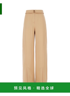 1h可退 香港直邮Alberta Ferretti 女士 浅褐色醋纤混纺长裤 A030
